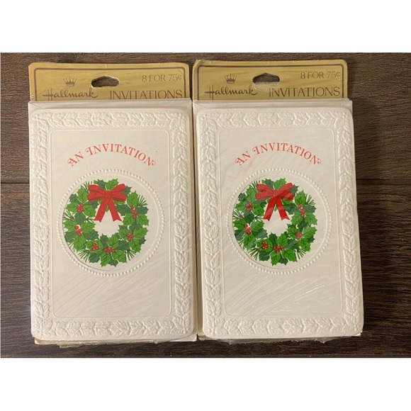 Hallmark Christmas An Invitation Party Lot of 2 Packs Vintage - Picture 1 of 6